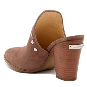 Michael Kors Brown Mules with Silver Accents